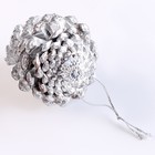 Набор декоративных шишек, 6 шт., в серебрянном цвете, 17,5 × 11,5 × 6 см - Фото 4