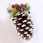 Подвеска новогодняя на ёлку «Зимнее настроение», шишка с подвесом, 8×8×14.5 см - Фото 3