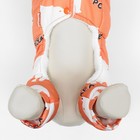 Комбинезон "Стиляга", размер XS (ДС 21 см, ОШ 25 см, ОГ 35 см)  белый/оранжевый - фото 7583041