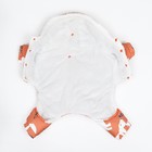 Комбинезон "Стиляга", размер XL (ДС 37 см, ОШ 41 см, ОГ  55 см)  белый/оранжевый - фото 26108738