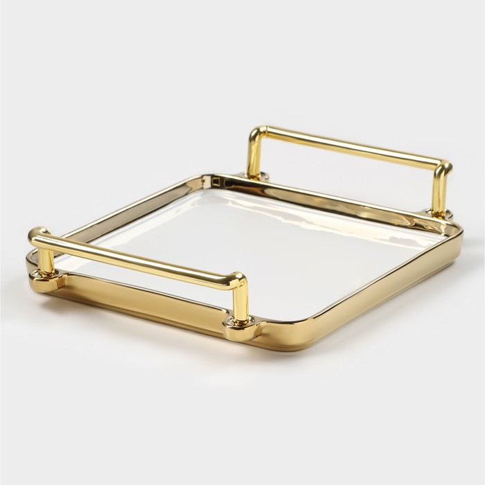 Блюдо керамическое для подачи Gold, 18,8×23×4,6 см - Фото 1