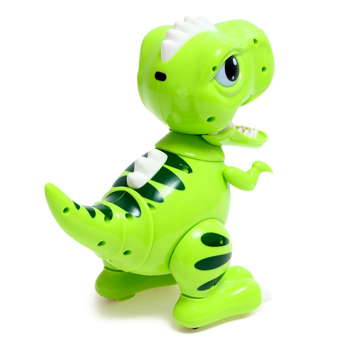 Робот динозавр «Питомец» IQ BOT, интерактивный: сенсорный, звук, свет, на батарейках - фото 1906427627
