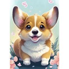 Алмазная вышивка с частичным заполнением «Малыш корги», 15×21 см, холст - Фото 3