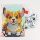 Алмазная вышивка с частичным заполнением «Малыш корги», 15×21 см, холст - Фото 2