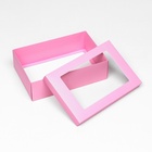 Коробка подарочная складная, упаковка, «Розовая», с окном 30×20×9 см 9702372