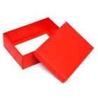 Коробка подарочная складная, упаковка, «Красная», 21×15×7 см - Фото 4