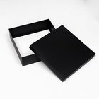 Коробка подарочная складная, упаковка, крышка-дно, чёрная, 30×30×8 см - Фото 5