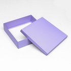 Коробка складная, крышка - дно, сиреневая, 30?30?8 см (комплект 5 шт) - фото 63187088
