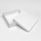Коробка подарочная складная, упаковка, крышка - дно, белая, 20×20×6 см 9702402