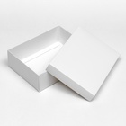 Коробка подарочная складная, упаковка, крышка - дно, белая, 16.5×12.5×5.2 см 9702425