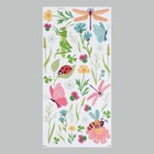 Наклейка интерьерная цветная "Цветы и насекомые" 30х60 см - Фото 2