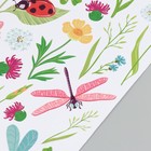 Наклейка интерьерная цветная "Цветы и насекомые" 30х60 см - Фото 3