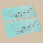Подарочный конверт, «Снежинки», тиснение, дизайнерская бумага, 11 х 22 см - фото 24589798