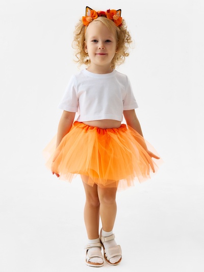 Набор для фотосессии KAFTAN «Лиса»: юбка и ободок, оранжевый, рост 86-104 см