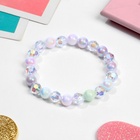 Браслет детский «Выбражулька» гранёные кристаллы, d=5 см. фиолетовый (комплект 2 шт) - фото 50309282