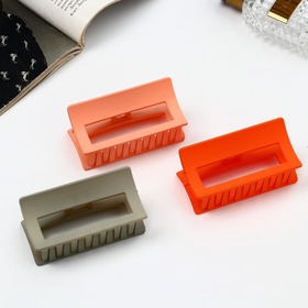 Крабик для волос «Леона», прямой классика матовый, 8.5 см, МИКС 9887857