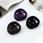 Крабик для волос «Леона», круги классика матовый, 6.5 см, МИКС 9887861