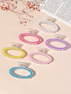 Крабик для волос «Хелен колор», овал, 9 см, МИКС (комплект 12 шт)