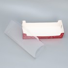 Коробка для кондитерских изделий с пластиковой крышкой «Новогодний подарок», 30×8×11 см - Фото 4