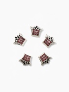 Шарм «Корона», розовый в чернёном серебре 9897124