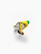 Шарм «Банан», жёлто-зелёный в чернёном серебре - Фото 3