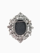 Брошь «Камея», в цветах, чёрно-белая в чернёном серебре - Фото 3