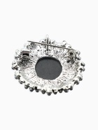 Брошь «Камея», в жемчуге, серая в чернёном серебре - Фото 3