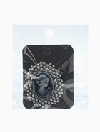 Брошь «Камея», в жемчуге, серая в чернёном серебре - Фото 6