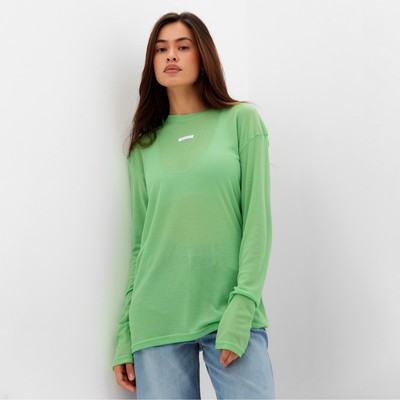 Лонгслив женский MIST, размер onesize, зелёный