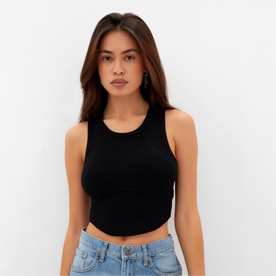 Топ в рубчик женский MIST, onesize, чёрный