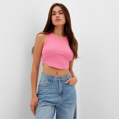 Топ в рубчик женский MIST, onesize, розовый