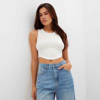 Топ в рубчик женский MIST, onesize, белый