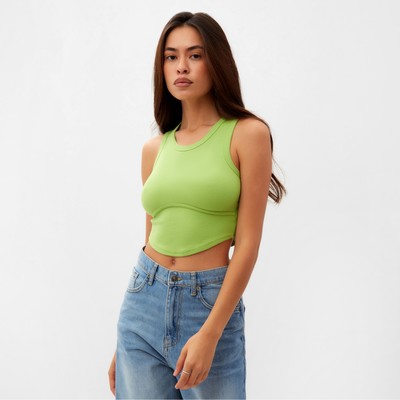 Топ в рубчик женский MIST, onesize, салатовый