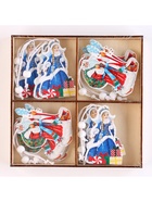 Подвески «Дед Мороз и Снегурочка», набор 12 шт., МИКС - фото 120935190