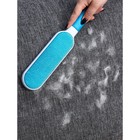 УЦЕНКА Щётка для удаления шерсти и волос с одежды и мебели с ручкой 33×7.5×5 см, цвет синий - Фото 9