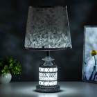 Лампа настольная "Блеск" 1x60Вт E27 хром низ подсветка 23х23х42 см RISALUX - фото 23358945