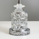 Лампа настольная "Блеск" 1x60Вт E27 хром низ подсветка 23х23х42 см RISALUX - фото 23348289