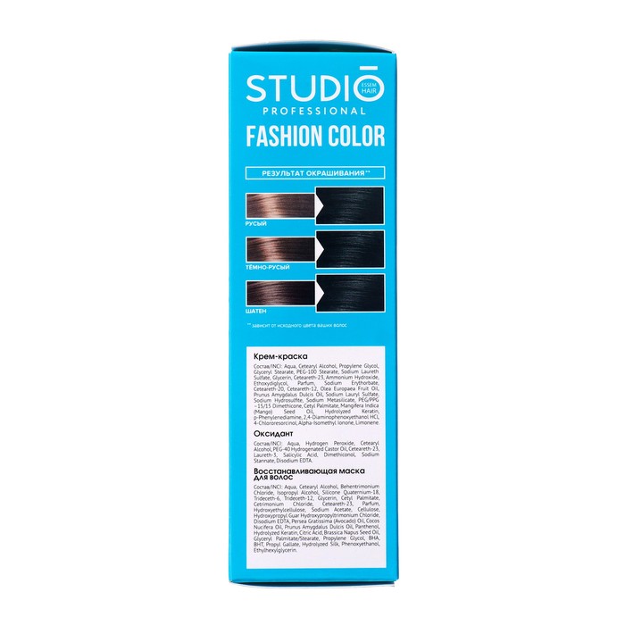 Стойкая краска для волос FASHION COLOR Студио Профешнл, чёрный, 0.1, 115 мл