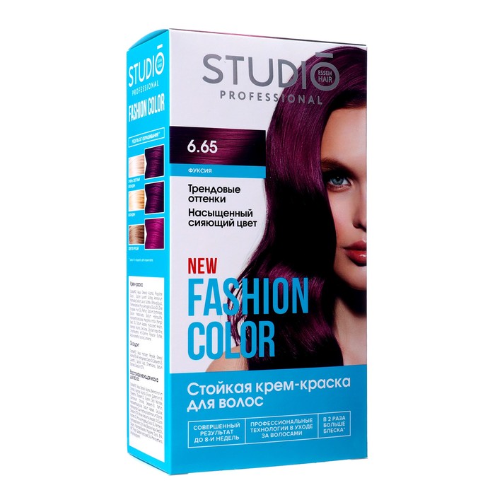 

Стойкая краска для волос FASHION COLOR Студио Профешнл, фуксия, 6.65, 115 мл