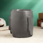 Кашпо - органайзер "Истукан моаи" 10 см, серый, бронза - Фото 4