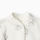 Песочник Bloom Baby Короны с кор. рукавом, р. 62 см, молочный 9932246 - фото 14395361