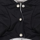 Комбинезон для животных, зимний на флисе, L(ДС 28-30 см, ОГ 40-44 см, ОШ 32 см),чёрный - фото 23018200