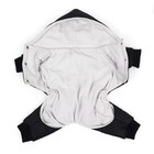 Комбинезон для животных, зимний на флисе, XL(ДС 32-34 см, ОГ 46-48 см, ОШ 32 см), чёрный - фото 23018209