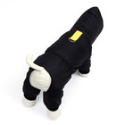 Комбинезон для животных, зимний на флисе, 3XL(ДС 36-38 см, ОГ 48-52 см, ОШ 36 см), чёрный - фото 23018229