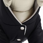 Комбинезон для животных, зимний на флисе, 3XL(ДС 36-38 см, ОГ 48-52 см, ОШ 36 см), чёрный - фото 23018231