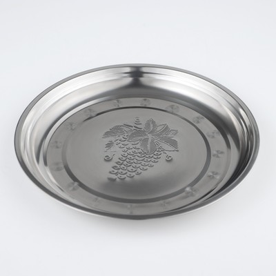 УЦЕНКА Поднос из нержавеющей стали «Виноградная лоза», 29×2 см