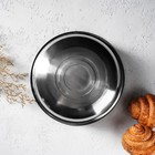 УЦЕНКА Миска из нержавеющей стали «Мэйли», 2.7 л, 25×8 см, цвет серебряный - Фото 6