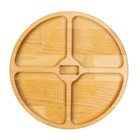 Подарочный набор деревянной посуды Adelica «С Новым годом!», ёлка 22×18 см, подставка - менажница d=25 см, масло 100 мл, в подарочной коробке - Фото 3