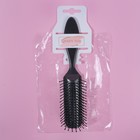 Расчёска массажная, 3,5 × 20,5 см, цвет чёрный - фото 24264407