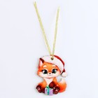 Ёлочная игрушка - подвеска деревянная «Новый год! Лисёнок» - Фото 2